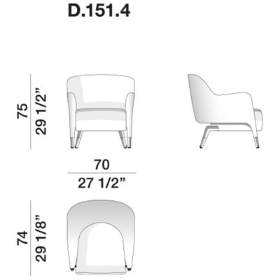 D.151.4 Armchair by Molteni & C - Additional Image - 6