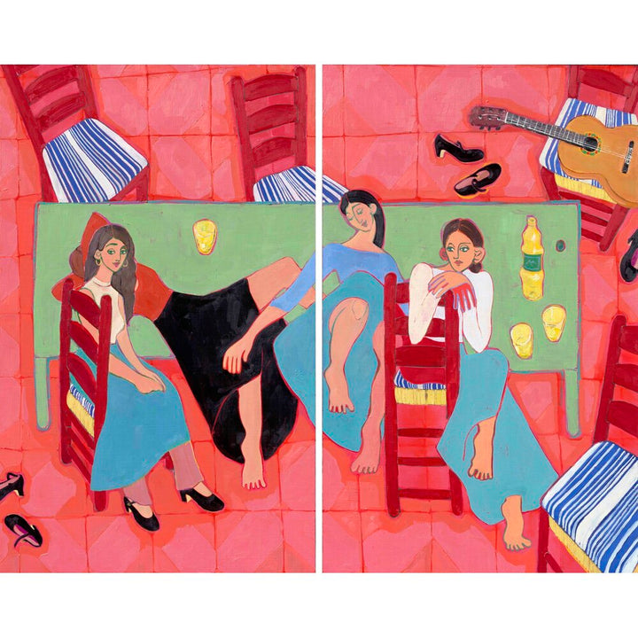 Dancers after rehearsal Painting by Santa & Cole