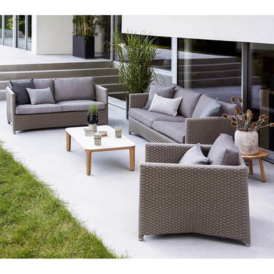 Diamond 2-Seater Sofa Included Cushion Set Cane-line Soft Rope, Taupe by Cane-line Additional Image - 1