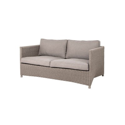 Diamond 2-Seater Sofa Included Cushion Set Cane-line Soft Rope, Taupe by Cane-line