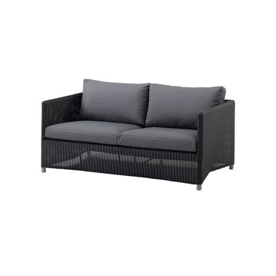 Diamond 2-Seater Sofa Included Cushion Set Cane-line Weave, Graphite by Cane-line