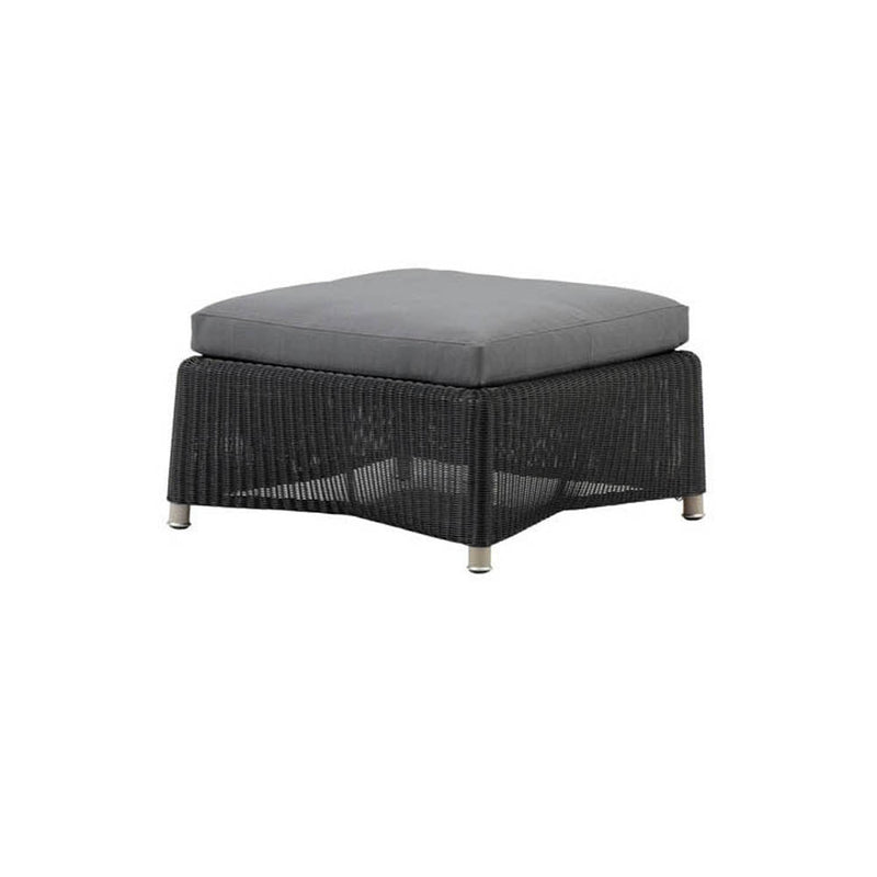Diamond Footstool Cane-line Weave, Graphite by Cane-line