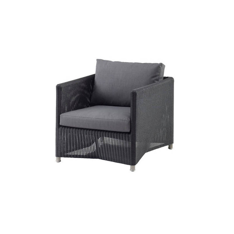 Diamond Lounge Chair Included Cushion Set Cane-line Weave, Graphite by Cane-line