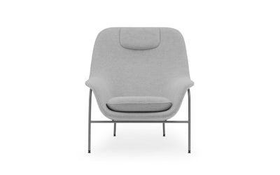 Drape Grey Steel Hallingdal High Lounge Chair W. Headrest - Additional Image 1
