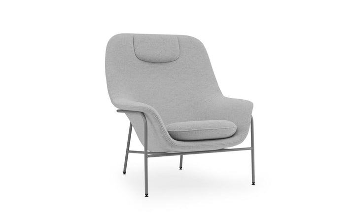 Drape Grey Steel Hallingdal High Lounge Chair W. Headrest