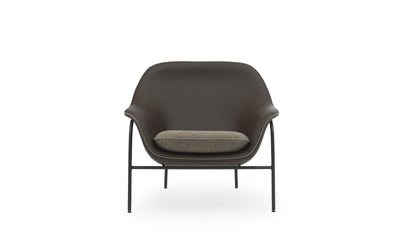Drape Black Steel Ultra Leather/Hallingdal Low Lounge Chair - Additional Image 1