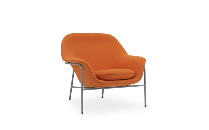 Drape Grey Steel Remix Low Lounge Chair