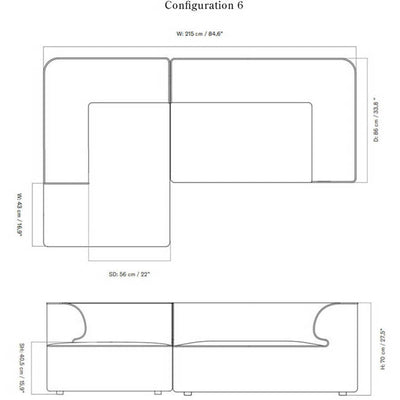 Eave Modular 2-seater Sofa Configurations 5-6 by Audo Copenhagen - Additional Image - 24