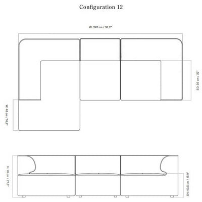 Eave Modular 3-seater Sofa Configurations 11-12 by Audo Copenhagen - Additional Image - 23