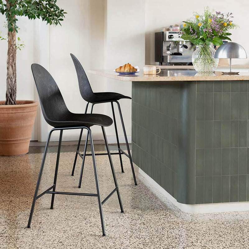 Eternity High Stool with Full Front Upholstery Re-wool by Mater - Additional Image 2