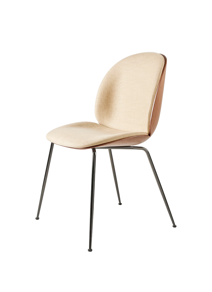 Beetle Dining Chair, Front Upholstered, Conic Base by Gubi