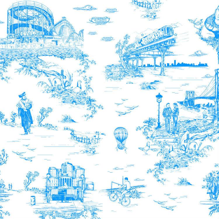 Brooklyn Toile Wallpaper by Flavor Paper