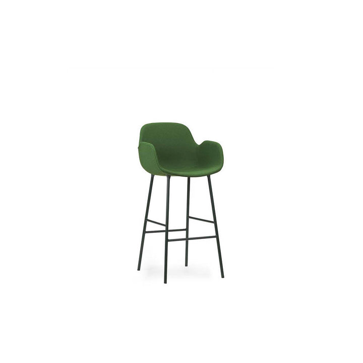 Form Bar Armchair 29.52" Full Upholstery Steel/Oceanic by Normann Copenhagen