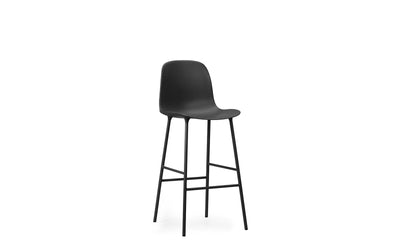 Form 29" Seat Height Steel Black Bar Chair