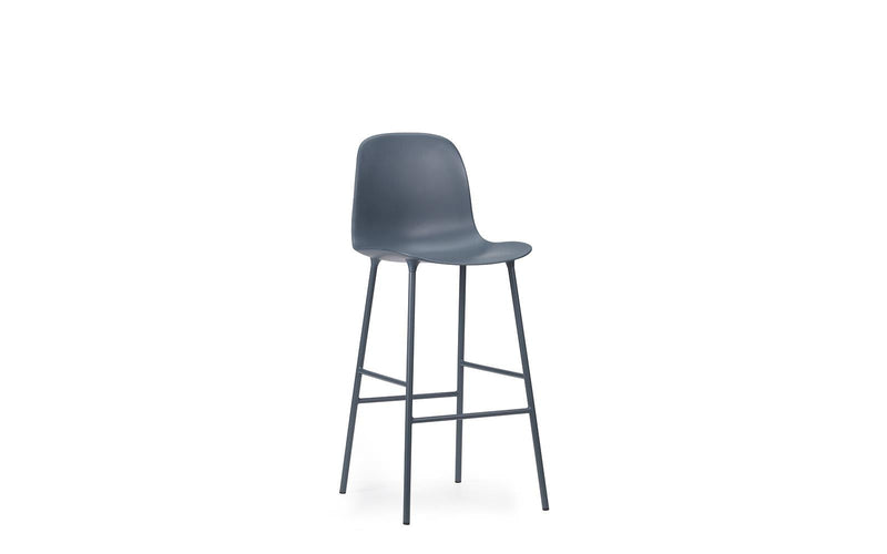 Form 29" Seat Height Steel Black Bar Chair by Normann Copenhagen