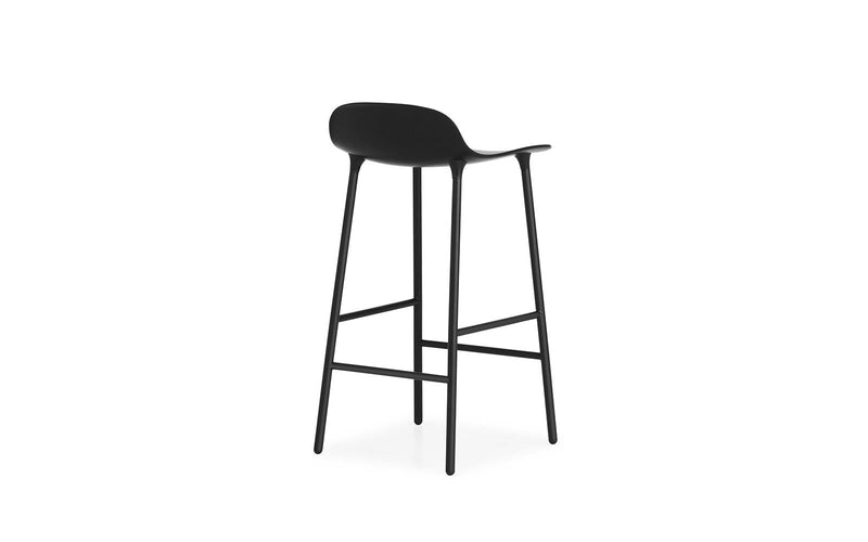 Form 25" Seat Height Steel Black Barstool - Additional Image 3