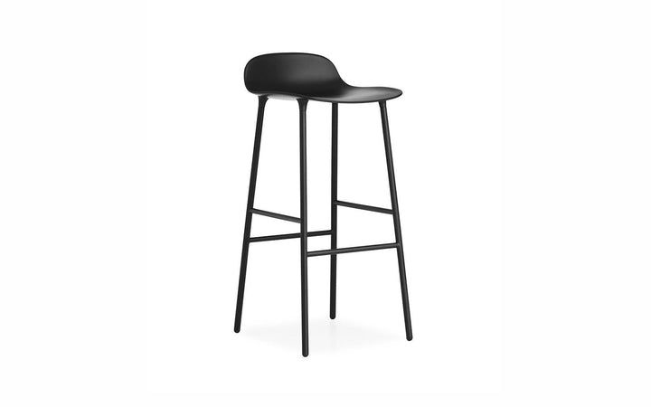 Form 29" Seat Height Steel Black Barstool