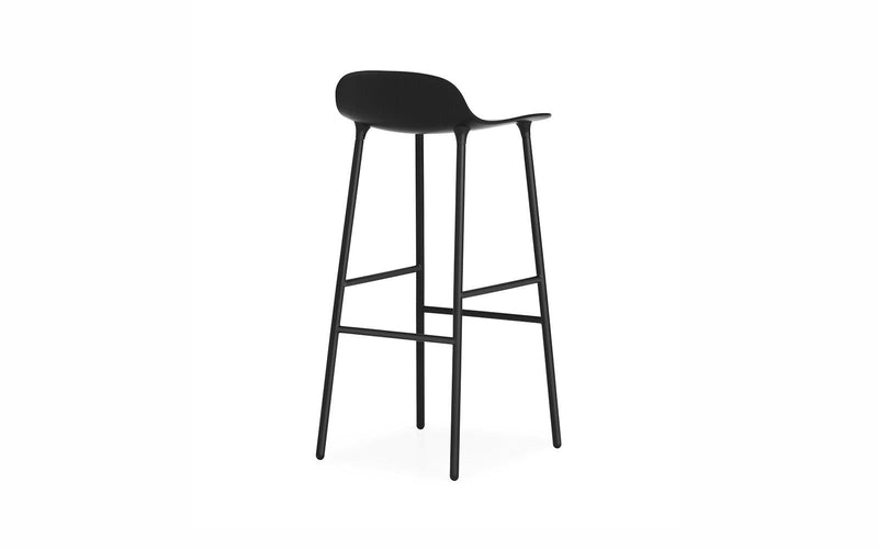 Form 29" Seat Height Steel Black Barstool - Additional Image 3