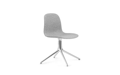 Form 4 Leg Full Upholstery Aluminium Ultra Leather Chair Swivel - Additional Image 2