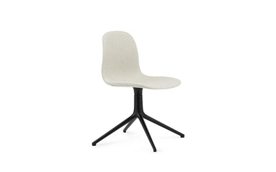 Form Full Upholstery Black Aluminum Main Line flax 4 Leg Swivel Chair by Normann Copenhagen