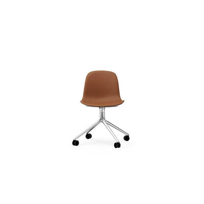 Form Chair Swivel 4W Full Upholstery Aluminium/Ultra Leather by Normann Copenhagen - Additional Image 1