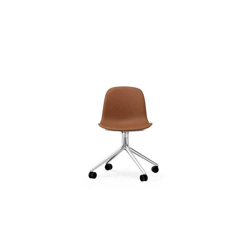 Form Chair Swivel 4W Full Upholstery Aluminium/Ultra Leather by Normann Copenhagen - Additional Image 1