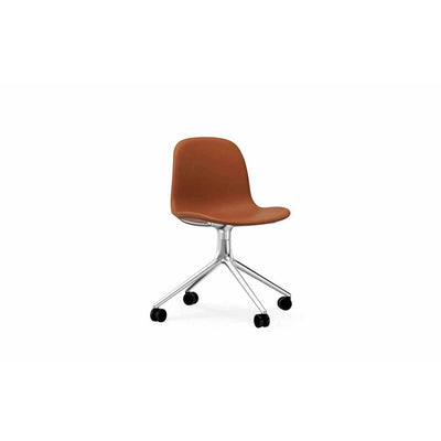 Form Chair Swivel 4W Full Upholstery Aluminium/Ultra Leather by Normann Copenhagen