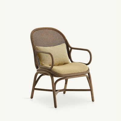 Frames Upholstered Low Backrest Armchair by Expormim
