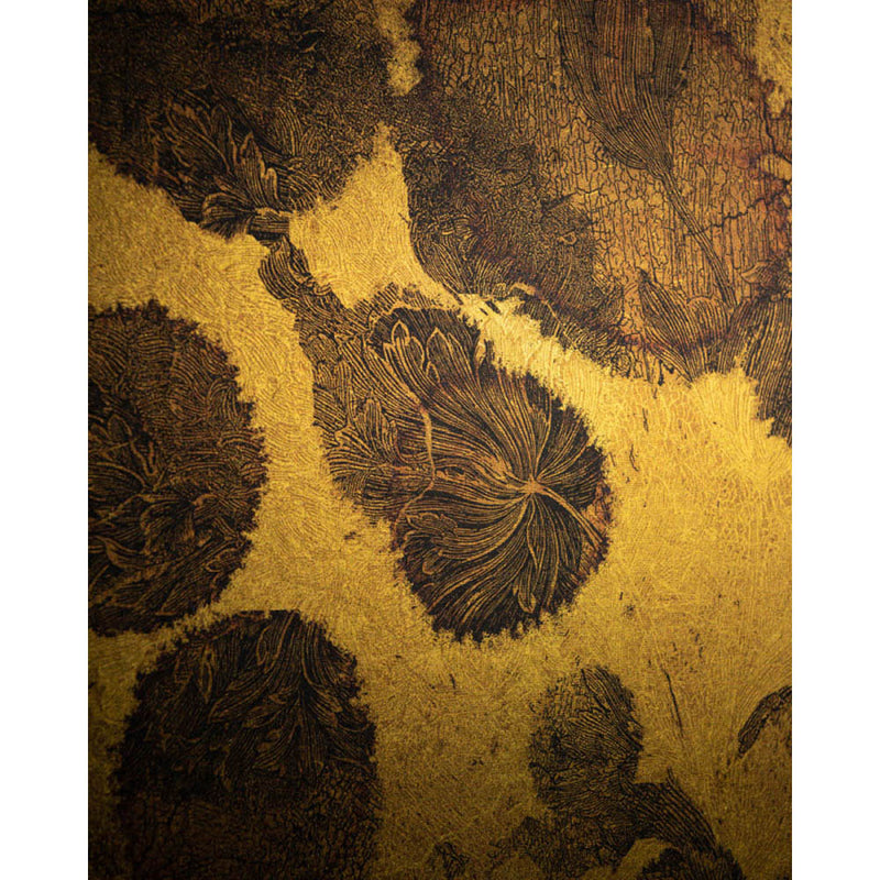 Fresco Old Gold Vinyl Wallpaper by Timorous Beasties - Additional Image 2