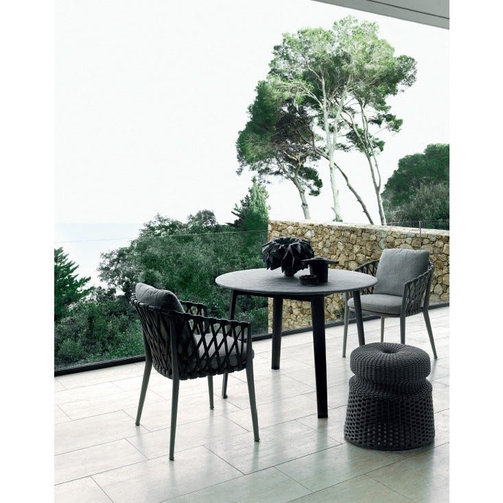 Quick Ship Ginepro Round Outdoor Dining Table by B&B Italia Outdoor