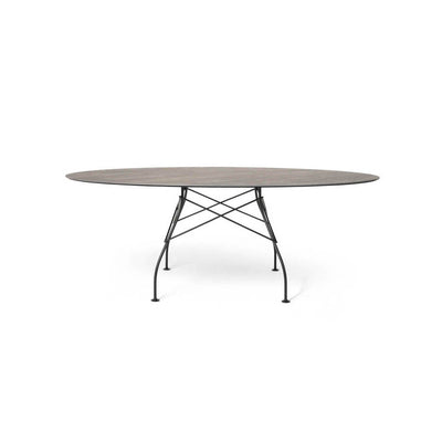 Glossy 75" Outdoor Oval Table by Kartell - Additional Image 1
