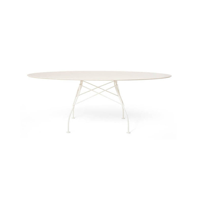 Glossy 75" Outdoor Oval Table by Kartell