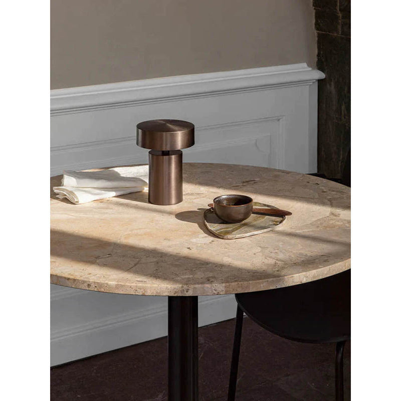 Harbour Column Table, Round Table Top Bar Height by Audo Copenhagen - Additional Image - 22