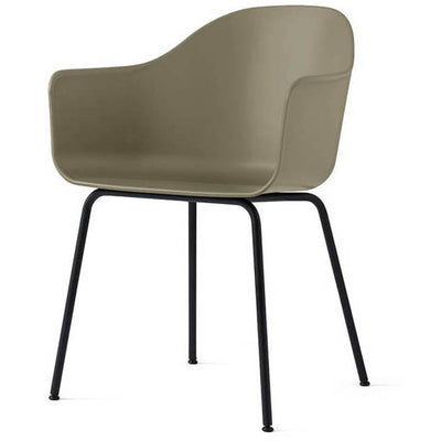 Harbour Hard Shell Dining Arm Chair Black Steel Base by Audo Copenhagen