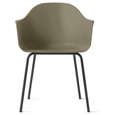 Harbour Hard Shell Dining Arm Chair Black Steel Base by Audo Copenhagen - Additional Image - 2