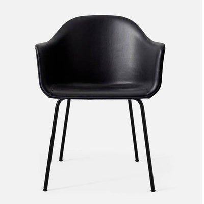 Harbour Upholstered Dining Arm Chair Black Steel Base by Audo Copenhagen - Additional Image - 6