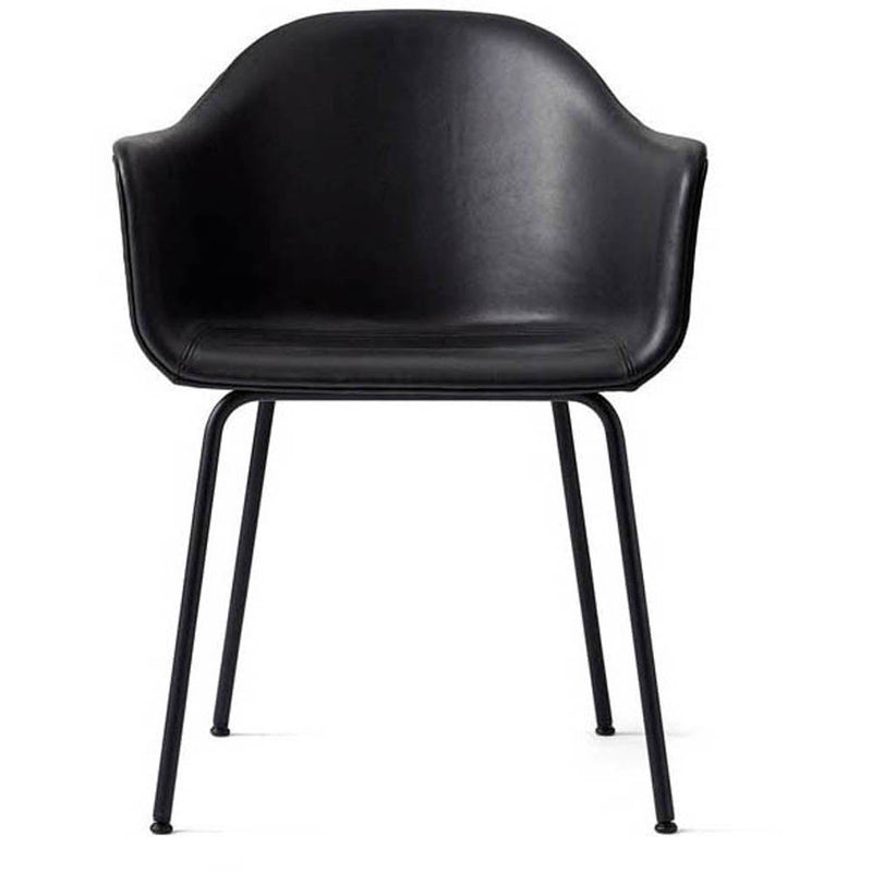 Harbour Upholstered Dining Arm Chair Black Steel Base by Audo Copenhagen - Additional Image - 3