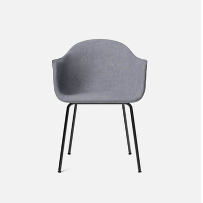 Harbour Upholstered Dining Arm Chair Black Steel Base by Audo Copenhagen - Additional Image - 5