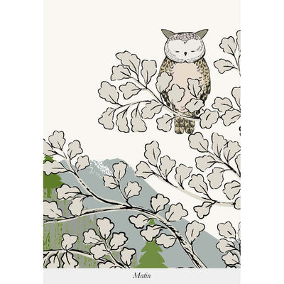Hello Bespoke Owl Wallpaper by Isidore Leroy