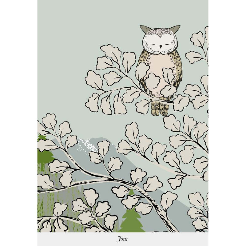 Hello Bespoke Owl Wallpaper by Isidore Leroy - Additional Image - 1