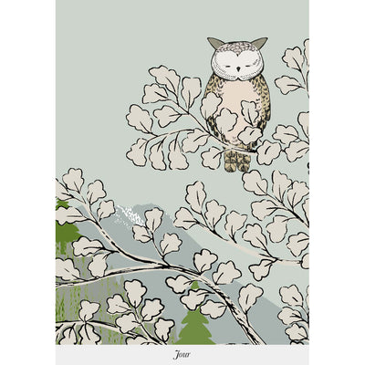 Hello Bespoke Owl Wallpaper by Isidore Leroy - Additional Image - 2