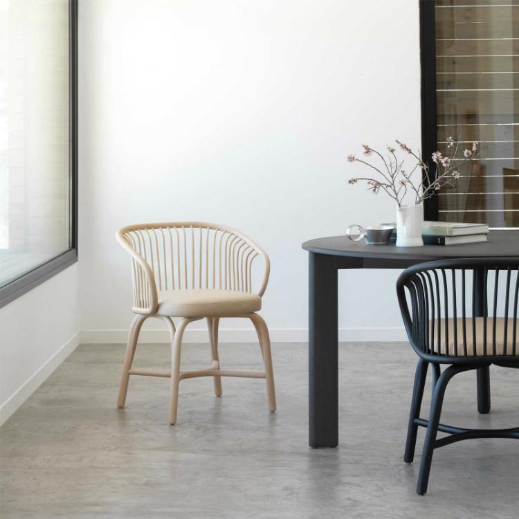 Huma Dining Chair with Rattan Legs by Expormim