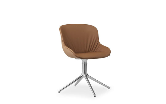 Hyg Comfort 4 Leg Full Uph. Alu Ultra Leather Chair Swivel
