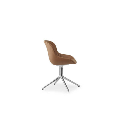 Hyg Comfort Chair Swivel 4L Full Uph. Alu Ultra Leather by Normann Copenhagen - Additional Image 2