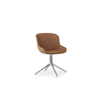 Hyg Comfort Chair Swivel 4L Full Uph. Alu Ultra Leather by Normann Copenhagen