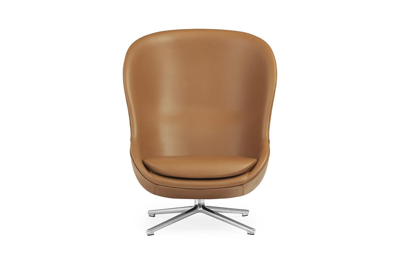 Hyg Swivel Alu Ultra Leather High Lounge Chair - Additional Image 1