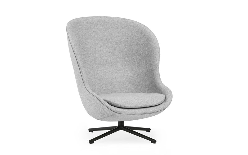 Hyg High Swivel Black Aluminum Synergy Lounge Chair by Normann Copenhagen