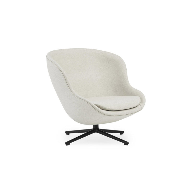 Hyg Swivel Black Aluminum Main Line Flax Low Lounge Chair