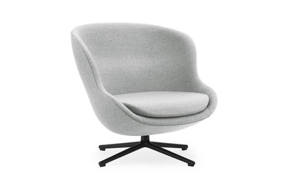 Hyg Swivel Black Aluminum Low Lounge Chair by Normann Copenhagen