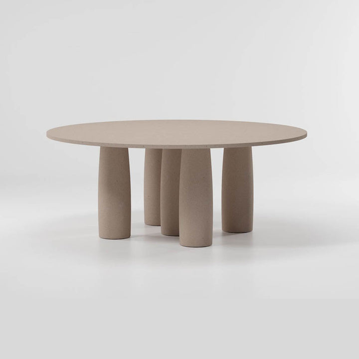 Il Colonnato Minera Stone Dining Table Diameter 65 Inch By Kettal